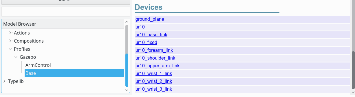 Devices from the UR10 model