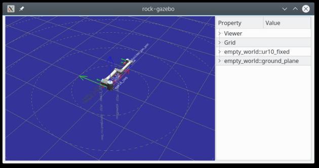 Visualization of the simulation state with rock-gazebo-viz