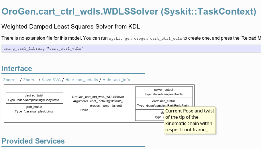 Component information page