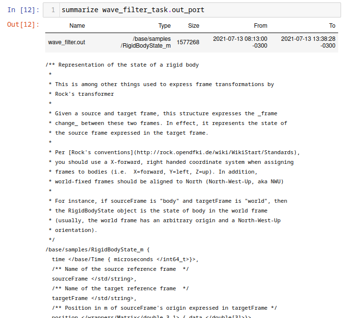 Summarize output port